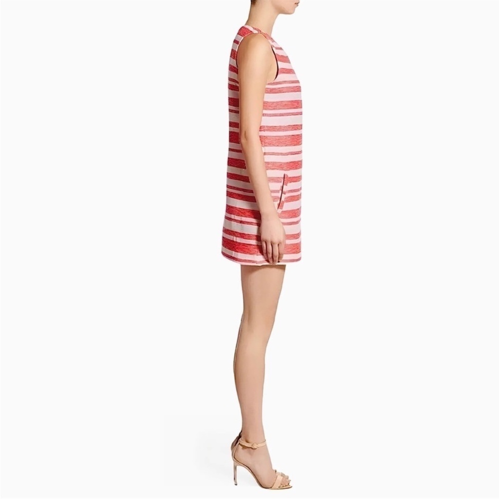Cupcakes & Cashmere Coral Striped Jacquard Shift Dress XS NWOT - Picture 6 of 12